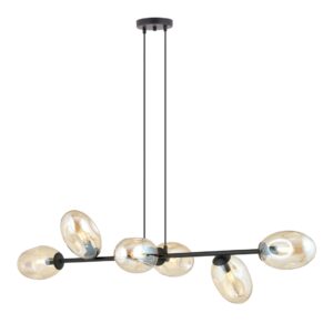 Hanglamp Lidia Modern 6 lichtpunten Zwart