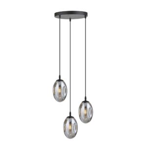 Hanglamp Carmen Modern 3 lichtpunten Zwart
