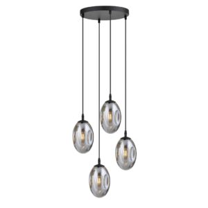 Hanglamp Carmen Modern 4 lichtpunten Zwart