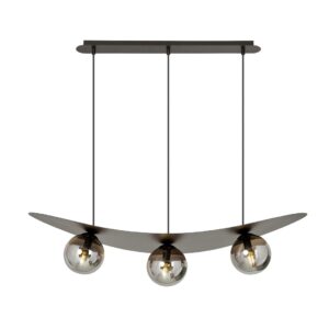 Hanglamp Elena Modern 3 lichtpunten Zwart