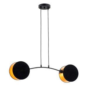 Hanglamp Jose Modern 2 lichtpunten Zwart