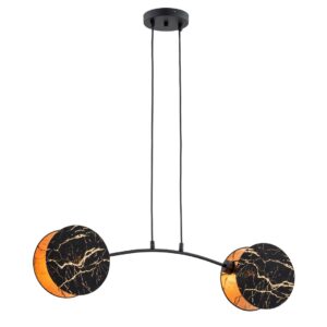 Hanglamp Jose Modern 2 lichtpunten Zwart