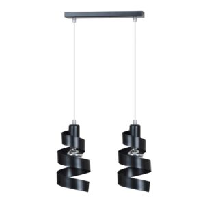 moderne hanglamp Lisi Zwart 2-lichts