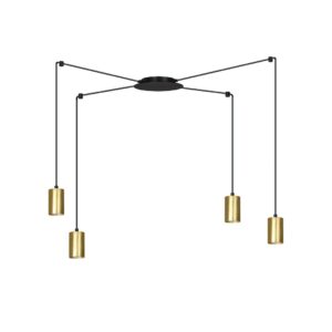 Hanglamp Ana Modern 4 lichtpunten Zwart