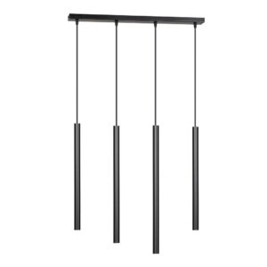 Hanglamp Blanca landelijk 4 lichtpunten Zwart