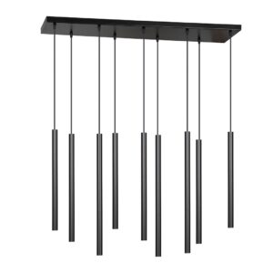 Hanglamp Blanca landelijk 9 lichtpunten Zwart
