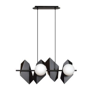 Hanglamp Noa Modern 4 lichtpunten Zwart