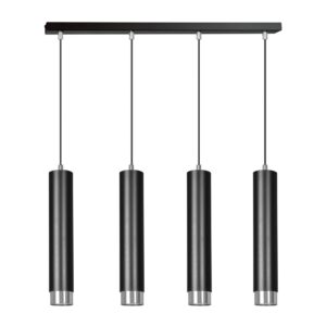 moderne hanglamp Piras Zwart 4-lichts