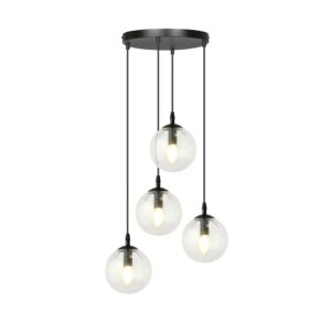 Hanglamp Pablo Modern 4 lichtpunten Zwart