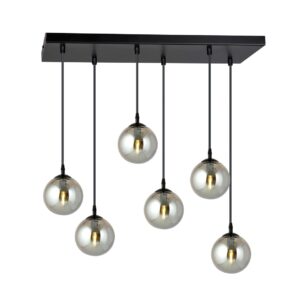Hanglamp Pablo Modern 6 lichtpunten Zwart
