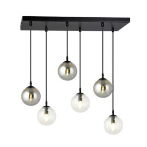 Hanglamp Pablo Modern 6 lichtpunten Zwart
