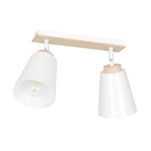 scandinavische plafondlamp Gallo Wit 2-lichts
