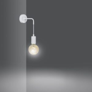 Minimalistische wandlamp Ruggiero Wit