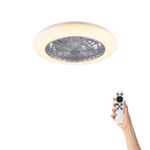 Plafondventilator Luciano met verlichting - Ø50cm - 3 snelheden - Afstandsbediening - Zwart