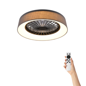 Plafondventilator Ella met verlichting - Ø47cm - 3 snelheden - Afstandsbediening - Grijs