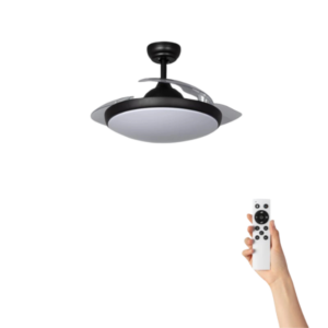 Plafondventilator Leonardo met verlichting - Ø106cm - 6 snelheden - Afstandsbediening - Zwart