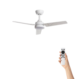 Plafondventilator Liam met verlichting - Ø105cm - 6 snelheden - Afstandsbediening - Wit