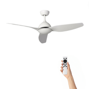 Plafondventilator Abigail met verlichting - Ø103cm - 6 snelheden- Afstandsbediening - Wit