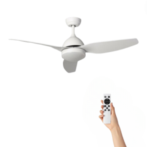 Plafondventilator Romy met verlichting - Ø127cm - 6 snelheden- Afstandsbediening - Wit
