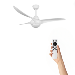 Plafondventilator met verlichting – Ø115cm – 3 snelheden – Afstandsbediening – Wit