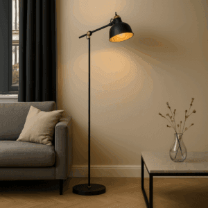 Vloerlamp Jurre industrieel Goud