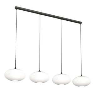 Hanglamp Olga landelijk 4 lichtpunten Zwart