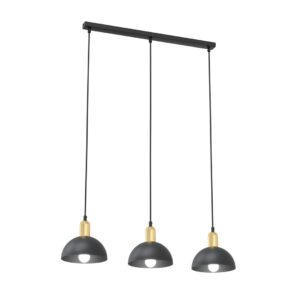 Hanglamp Alba landelijk 3 lichtpunten Zwart
