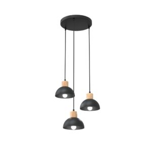 Plafondlamp Laia Modern 3 lichtpunten Zwart
