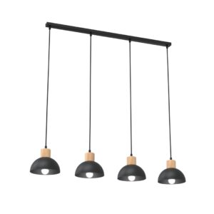 Plafondlamp Laia Modern 4 lichtpunten Zwart