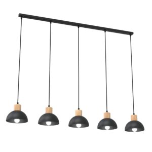 Plafondlamp Laia Modern 5 lichtpunten Zwart