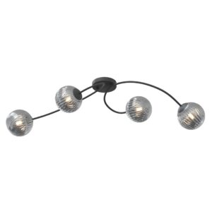 Plafondlamp Javi Modern 4 lichtpunten Zwart