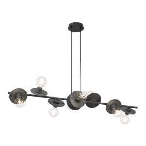 Hanglamp Noa Modern 8 lichtpunten Zwart