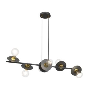 Hanglamp Noa Modern 6 lichtpunten Zwart