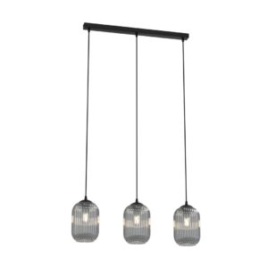 Hanglamp Marta landelijk 3 lichtpunten Zwart