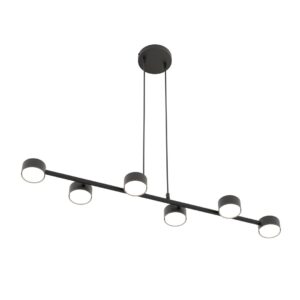 Hanglamp Hugo Modern 6 lichtpunten Zwart
