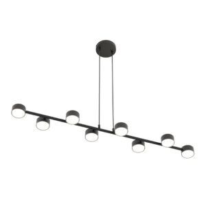 Hanglamp Hugo Modern 8 lichtpunten Zwart