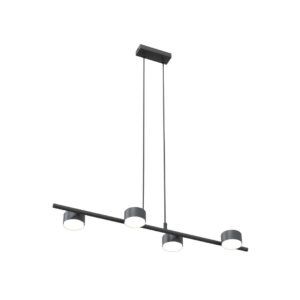Hanglamp Elena Modern 4 lichtpunten Zwart