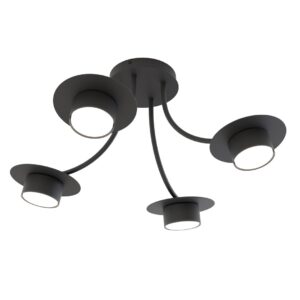 Plafondlamp Luis Modern 4 lichtpunten Zwart