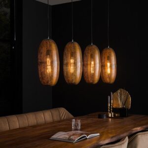 Hanglamp Bernard  4 lichtpunten Brons antiek