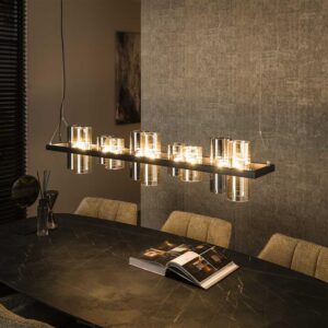 Hanglamp Ottar  10 lichtpunten Artic zwart