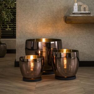 Vloerlamp Rikjan  Copper color glas