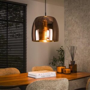 Hanglamp Rolof  Copper color glas