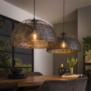 Hanglamp Sylvester  2 lichtpunten Zwart bruin