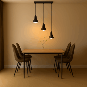 Hanglamp Alessia modern 3 lichtpunten Zwart