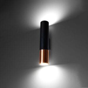 Wandlamp Davide modern 2 lichtpunten Zwart
