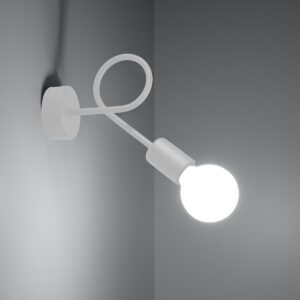 Wandlamp Edoardo industrieel Wit